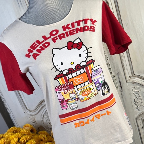 Hello Kitty and Friends Kids T-Shirt - Red and Cream - Picture 2 of 7